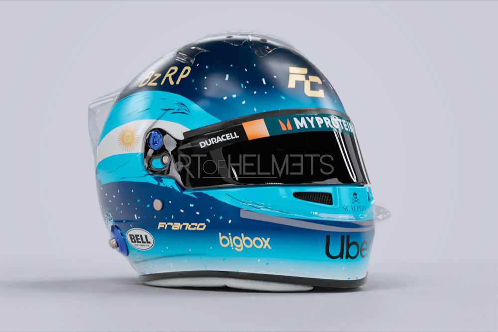 Franco Colapinto 2024 Qatar Grand Prix F1 Full-Size 1:1 Replica Helmet