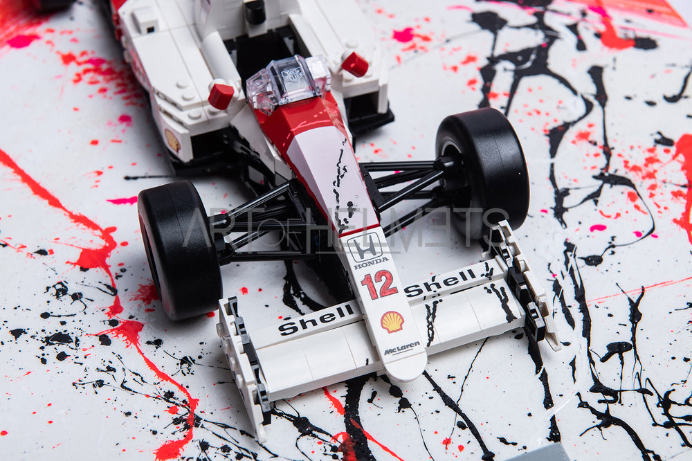 McLaren MP4/4 Ayrton Senna 1988 Lego Art "Iconic Splash" by Montesano.