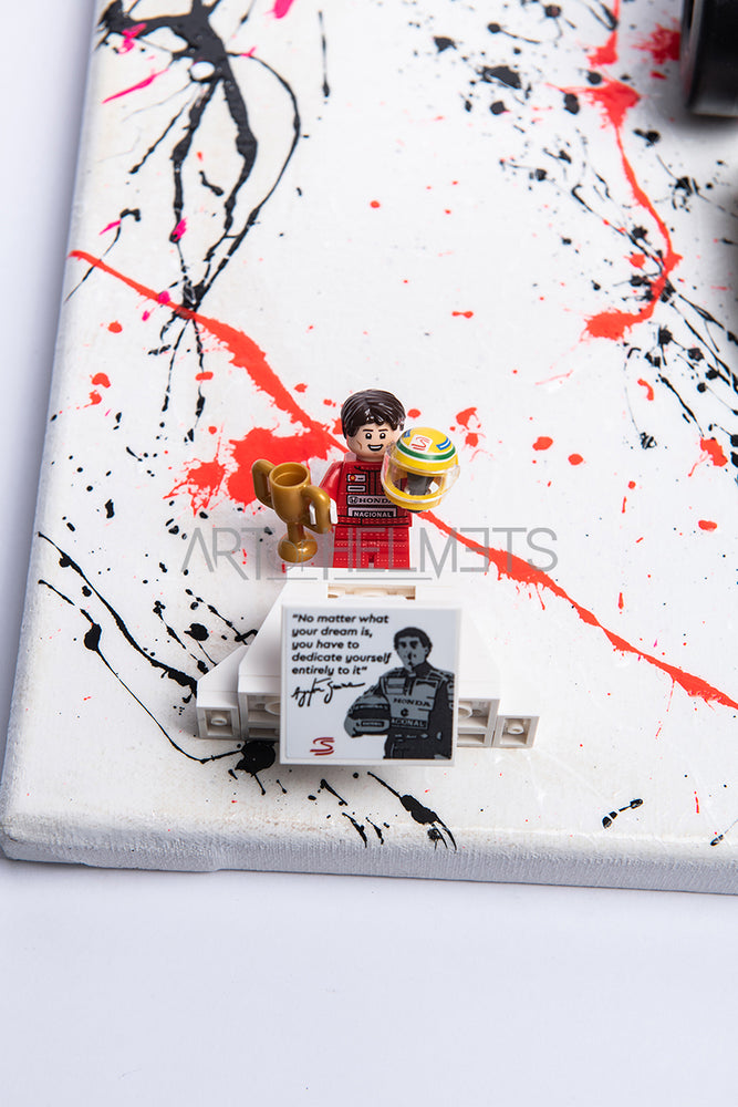 McLaren MP4/4 Ayrton Senna 1988 Lego Art "Iconic Splash" by Montesano.