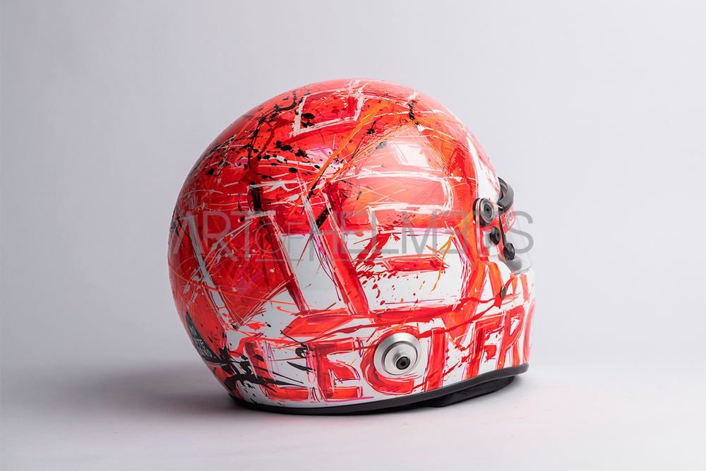 Charles Leclerc 2024 Winner Monaco Grand Prix Helmet - Hand Painted by Daniela Montesano