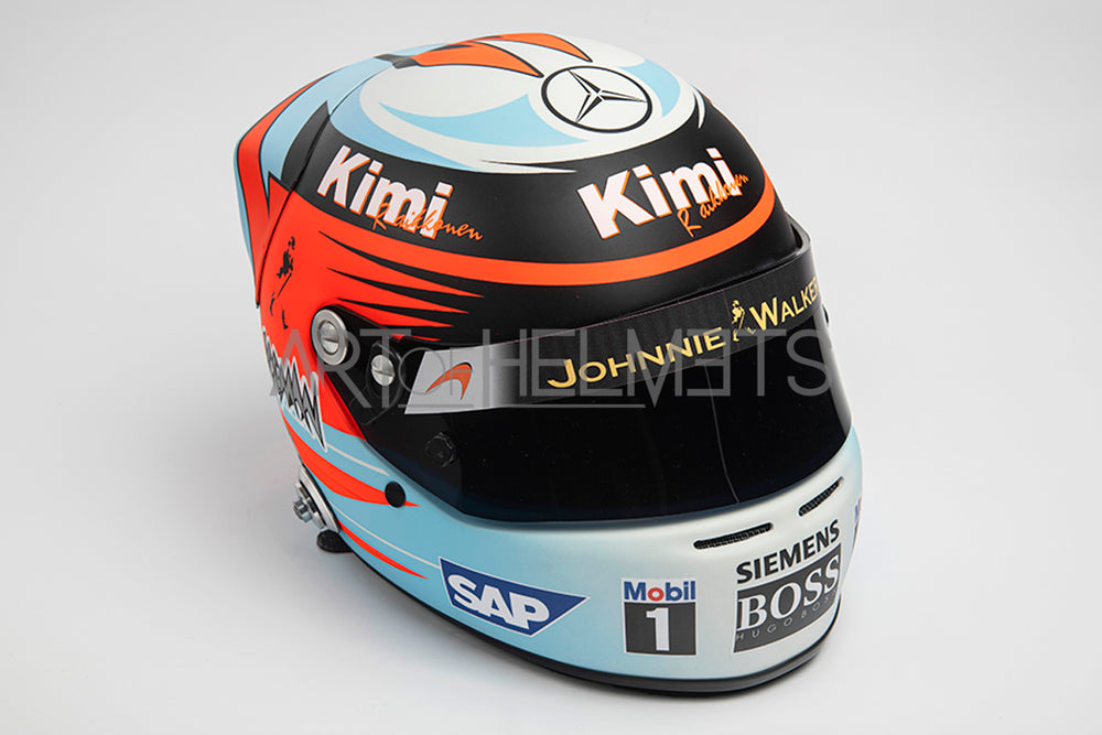 Kimi Räikkönen 2006 Grand Prix von Monaco in voller Größe 1:1 Helm-Replik