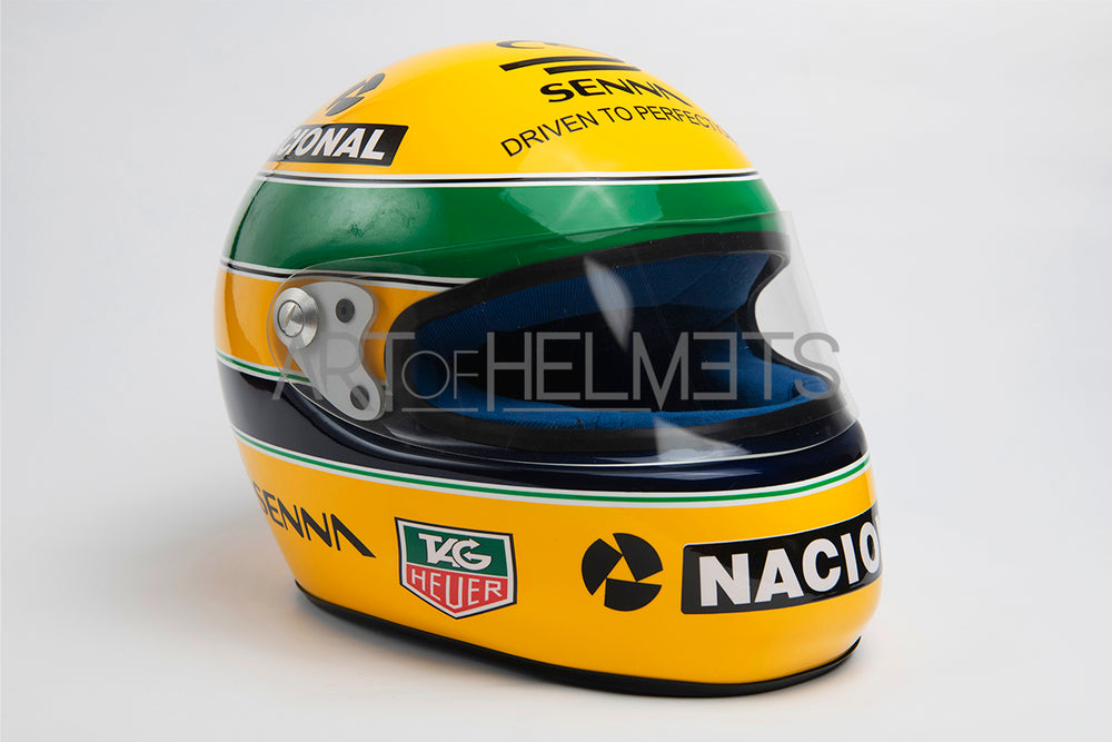 Ayrton Senna 1993 Paris Bercy Kart Vollformat 1:1 Helm-Replik