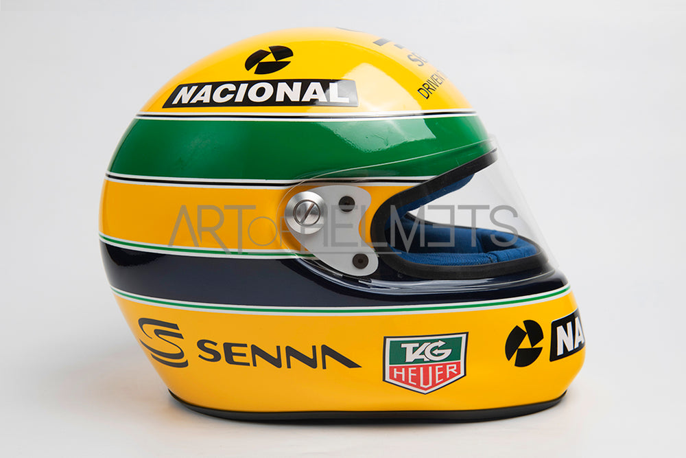 Ayrton Senna 1993 Paris Bercy Kart Vollformat 1:1 Helm-Replik