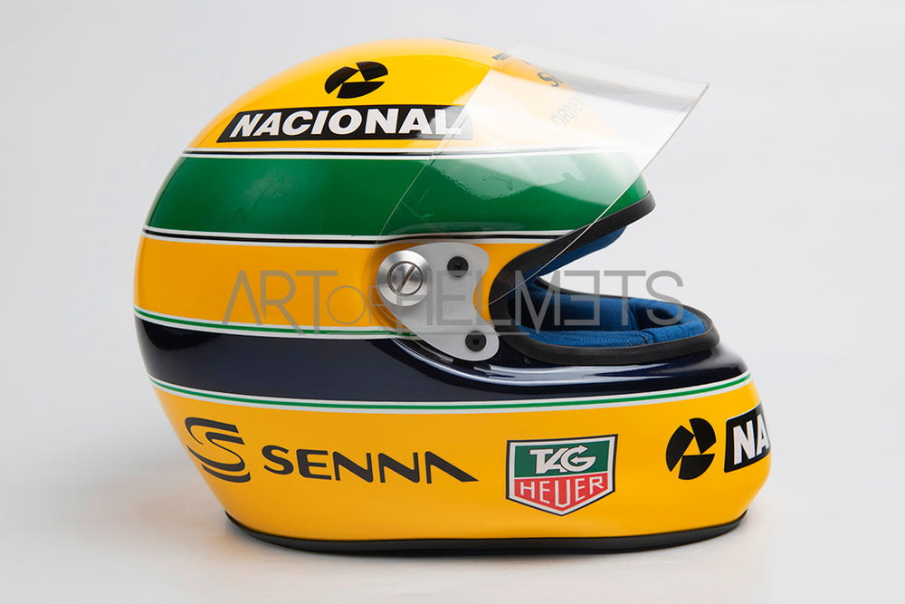 Ayrton Senna 1993 Paris Bercy Kart Vollformat 1:1 Helm-Replik