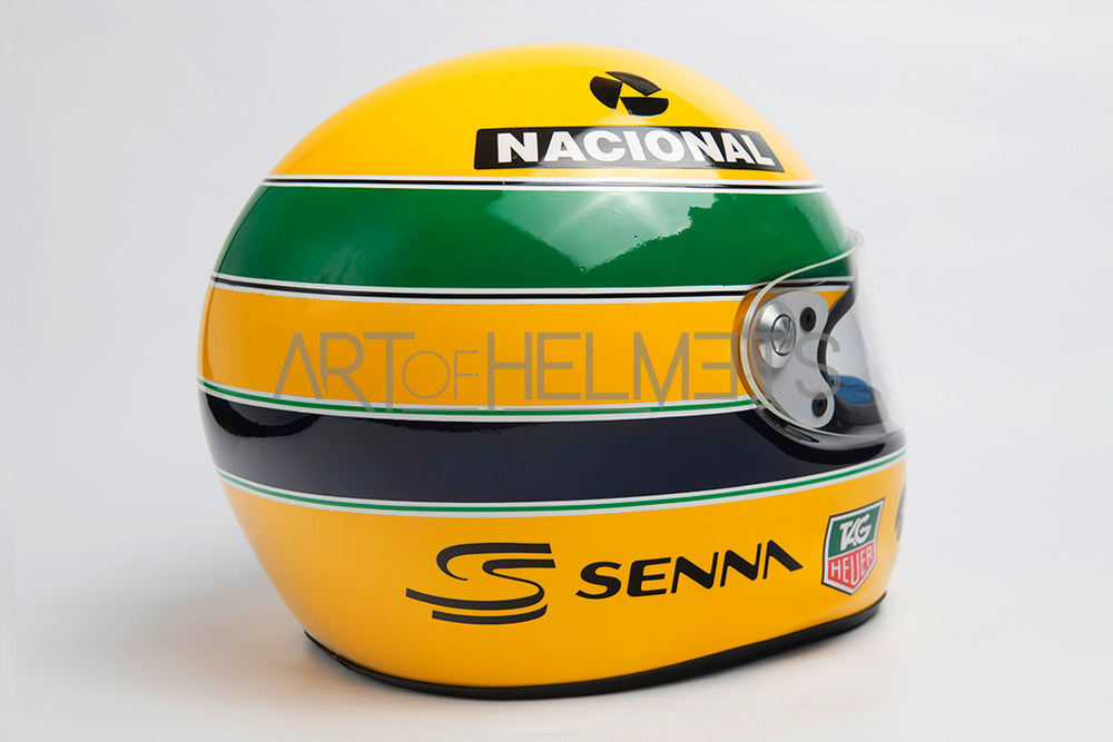 Ayrton Senna 1993 Paris Bercy Kart Vollformat 1:1 Helm-Replik