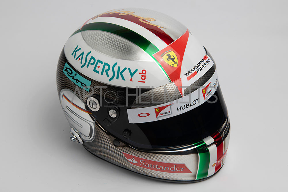 Sebastian Vettel 2017 Chrome Monza Grand Prix Full-Size 1:1 Helm-Replik