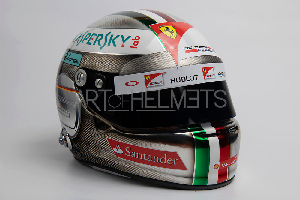 Sebastian Vettel 2017 Chrome Monza Grand Prix Full-Size 1:1 Helm-Replik