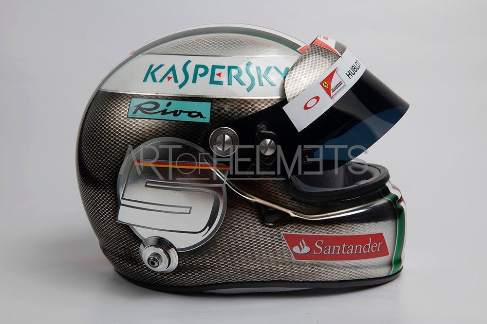 Sebastian Vettel 2017 Chrome Monza Grand Prix Full-Size 1:1 Helm-Replik