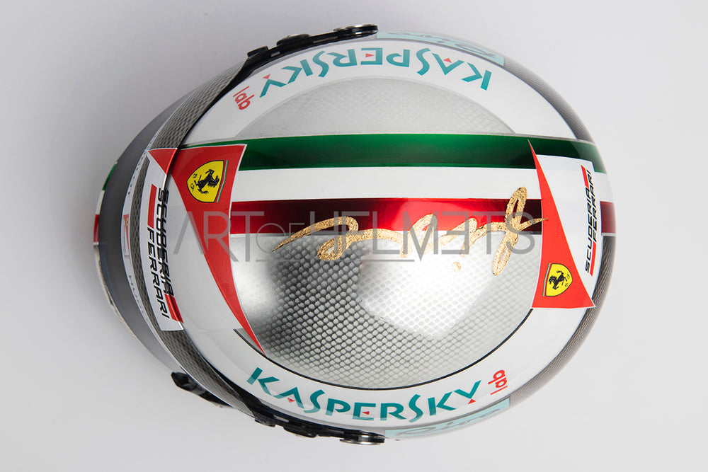 Sebastian Vettel 2017 Chrome Monza Grand Prix Full-Size 1:1 Helm-Replik