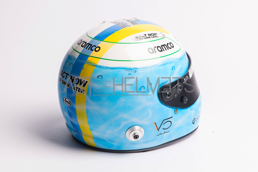 Sebastian Vettel 2022 Miami Grand Prix Full-Size 1:1 Replica Helmet