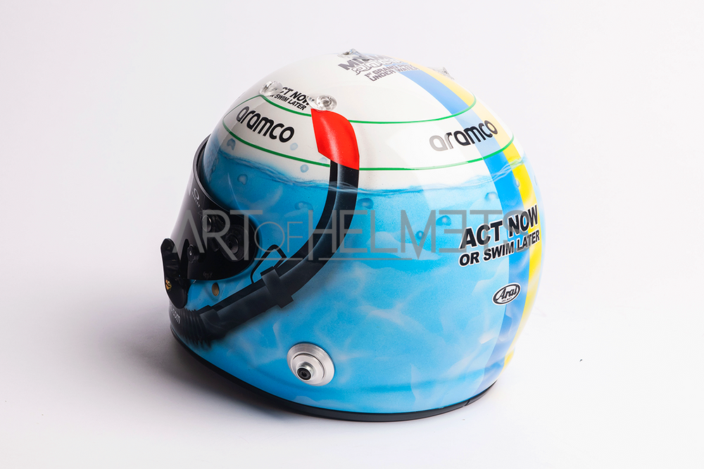 Sebastian Vettel 2022 Miami Grand Prix Full-Size 1:1 Replica Helmet