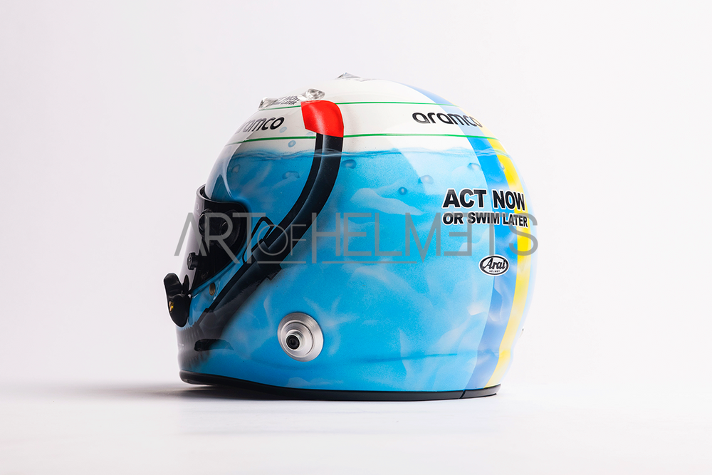 Sebastian Vettel 2022 Miami Grand Prix Full-Size 1:1 Replica Helmet