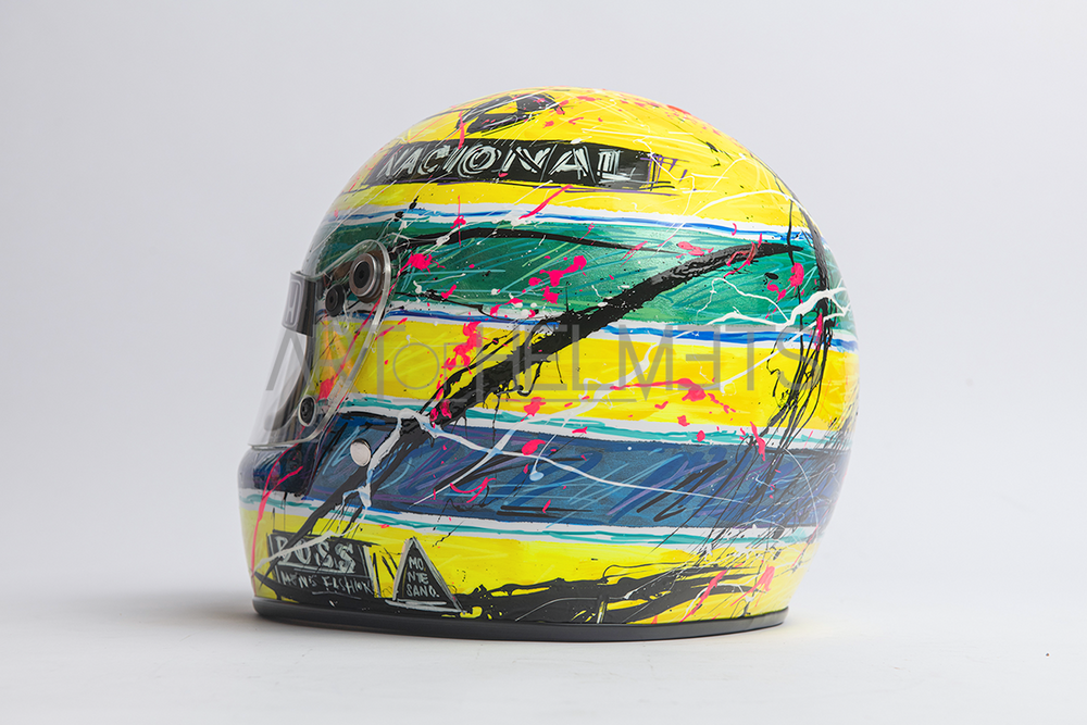 Ayrton Senna 1988 Art Custom Full-Size 1:1 Replica Helmet by Montesano.