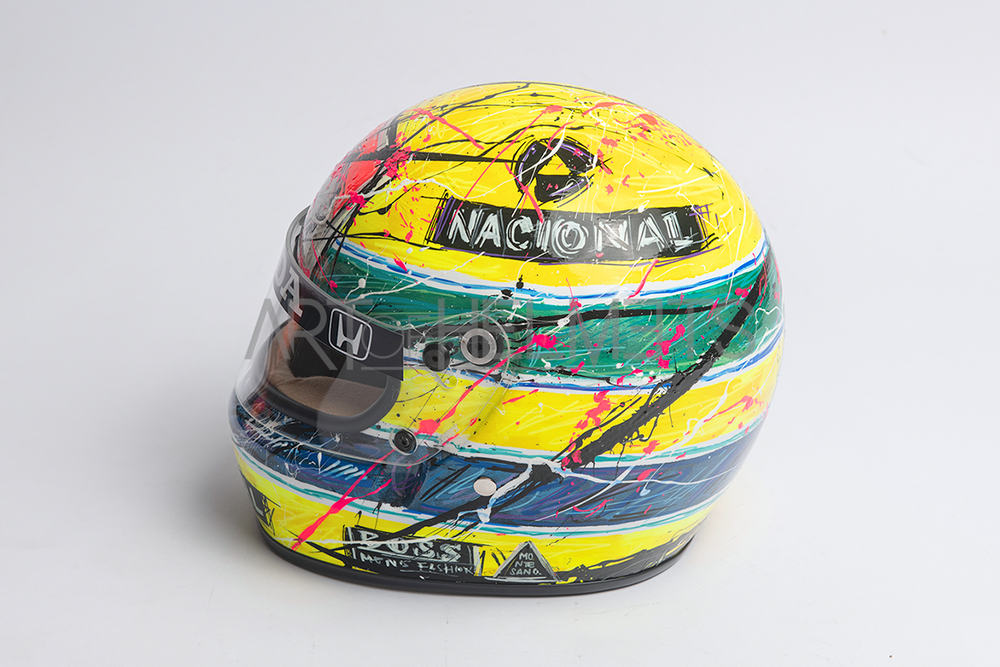 Ayrton Senna 1988 Art Custom Full-Size 1:1 Replica Helmet by Montesano.