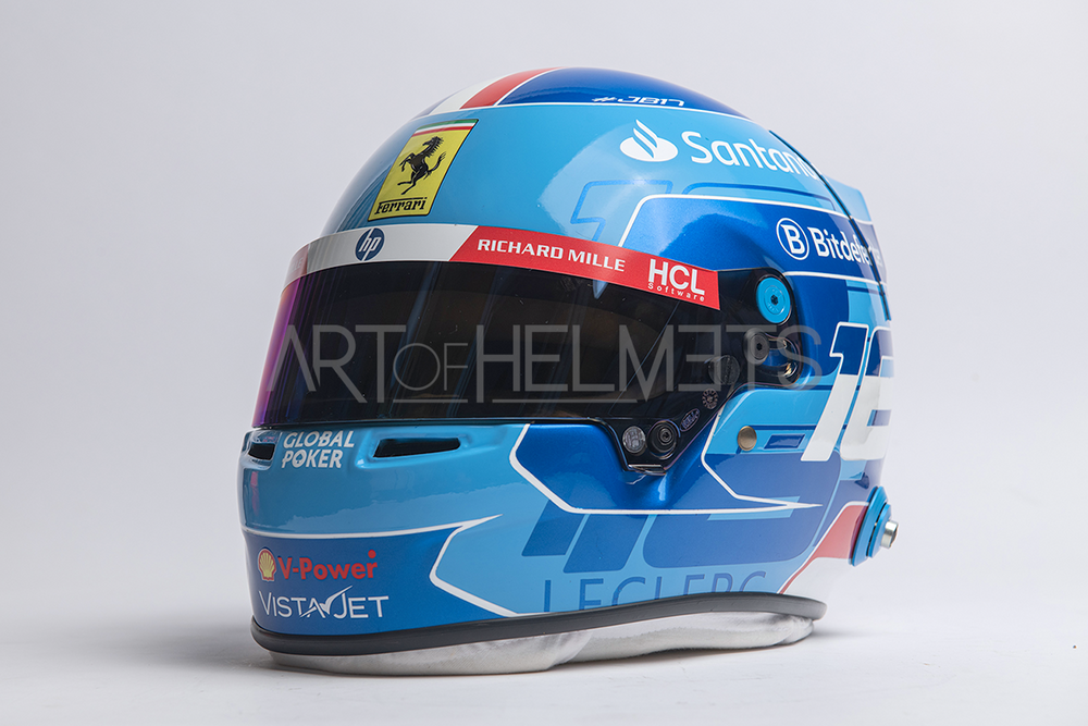 Charles Leclerc 2024 Miami Grand Prix F1 Full-Size 1:1 Replica Helmet (Original Visor)