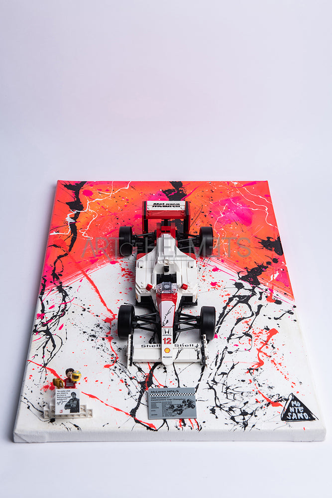 McLaren MP4/4 Ayrton Senna 1988 Lego Art "Iconic Splash" by Montesano.