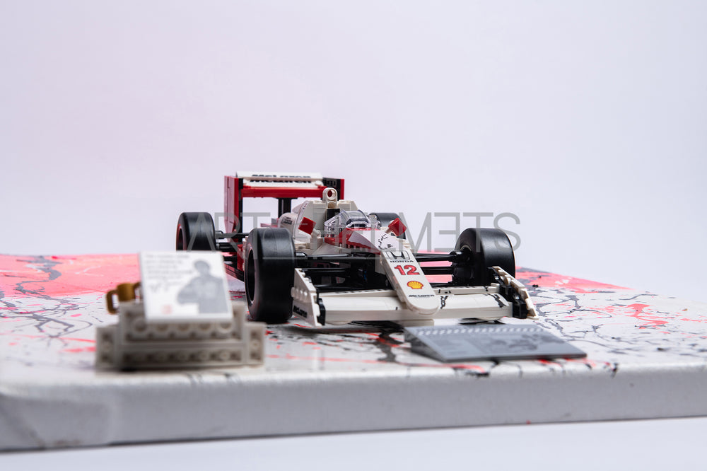 McLaren MP4/4 Ayrton Senna 1988 Lego Art "Iconic Splash" by Montesano.