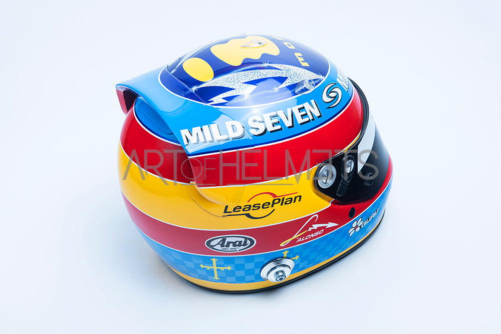 Fernando Alonso 2005 Campeón Mundial de F1 Casco de tamaño completo 1:1 Réplica del casco