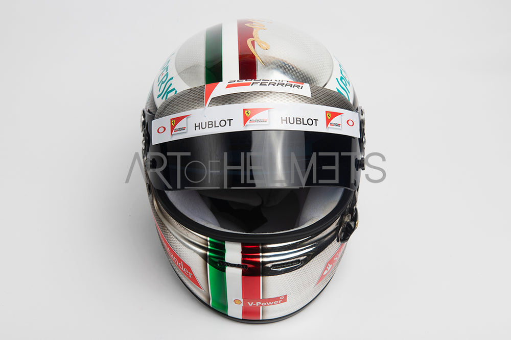 Sebastian Vettel 2017 Chrome Monza Grand Prix Full-Size 1:1 Réplica del casco