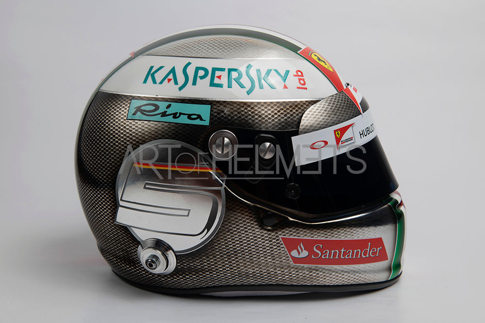 Sebastian Vettel 2017 Chrome Monza Grand Prix Full-Size 1:1 Réplica del casco