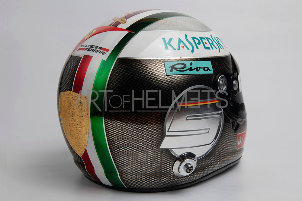 Sebastian Vettel 2017 Chrome Monza Grand Prix Full-Size 1:1 Réplica del casco