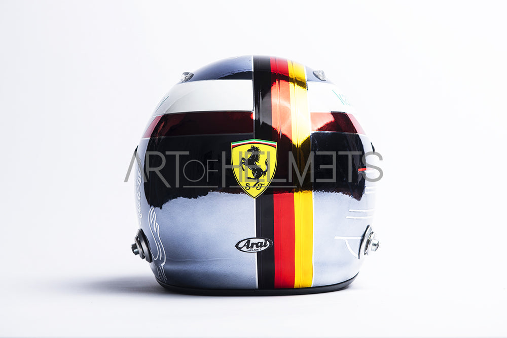 Sebastian Vettel 2020 Chrome Monza Grand Prix Full-Size 1:1 Replica Helmet