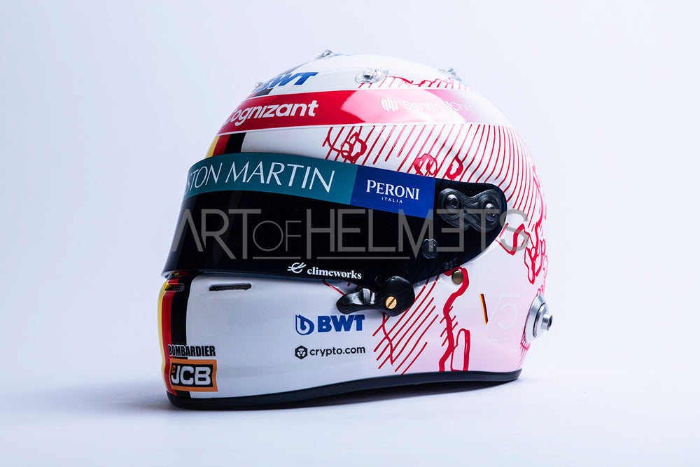 Sebastian Vettel 2021 Pink Formula One Full-Size 1:1 Replica Helmet