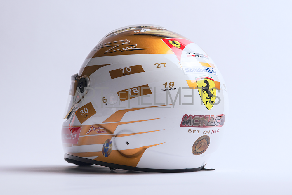 Fernando Alonso 2012 F1 Monaco Grand Prix Full-Size 1:1 Replica Helmet