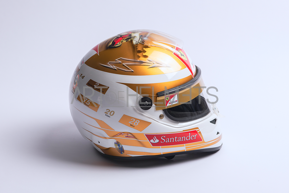 Fernando Alonso 2012 F1 Monaco Grand Prix Full-Size 1:1 Replica Helmet