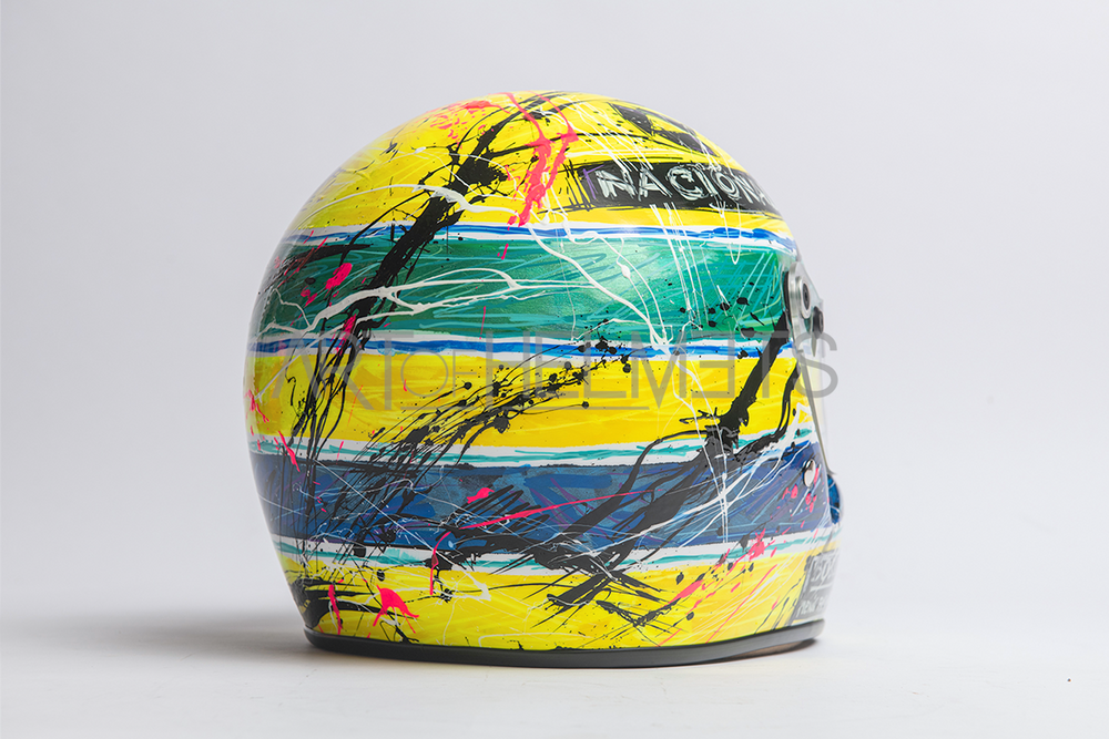 Ayrton Senna 1988 Art Custom Full-Size 1:1 Replica Helmet by Montesano.