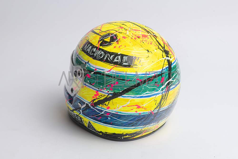 Ayrton Senna 1988 Art Custom Full-Size 1:1 Replica Helmet by Montesano.