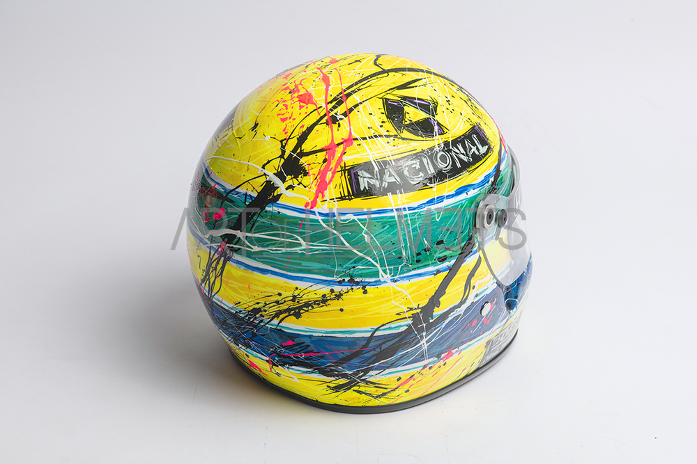 Ayrton Senna 1988 Art Custom Full-Size 1:1 Replica Helmet by Montesano.