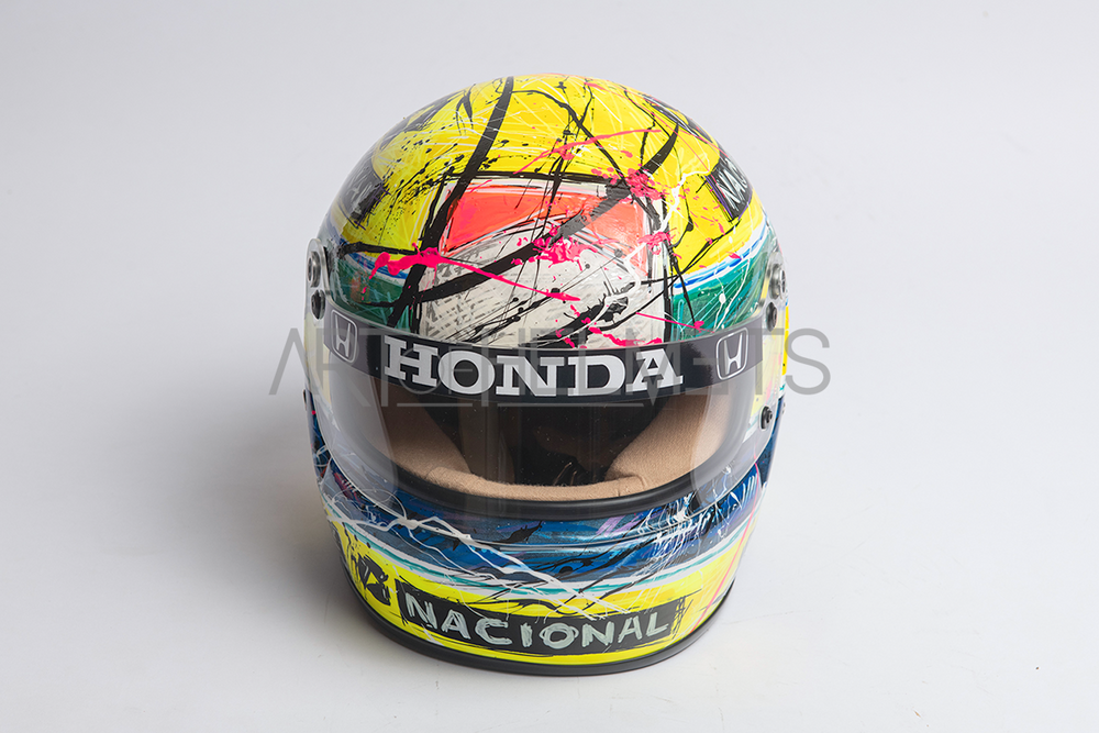 Ayrton Senna 1988 Art Custom Full-Size 1:1 Replica Helmet by Montesano.