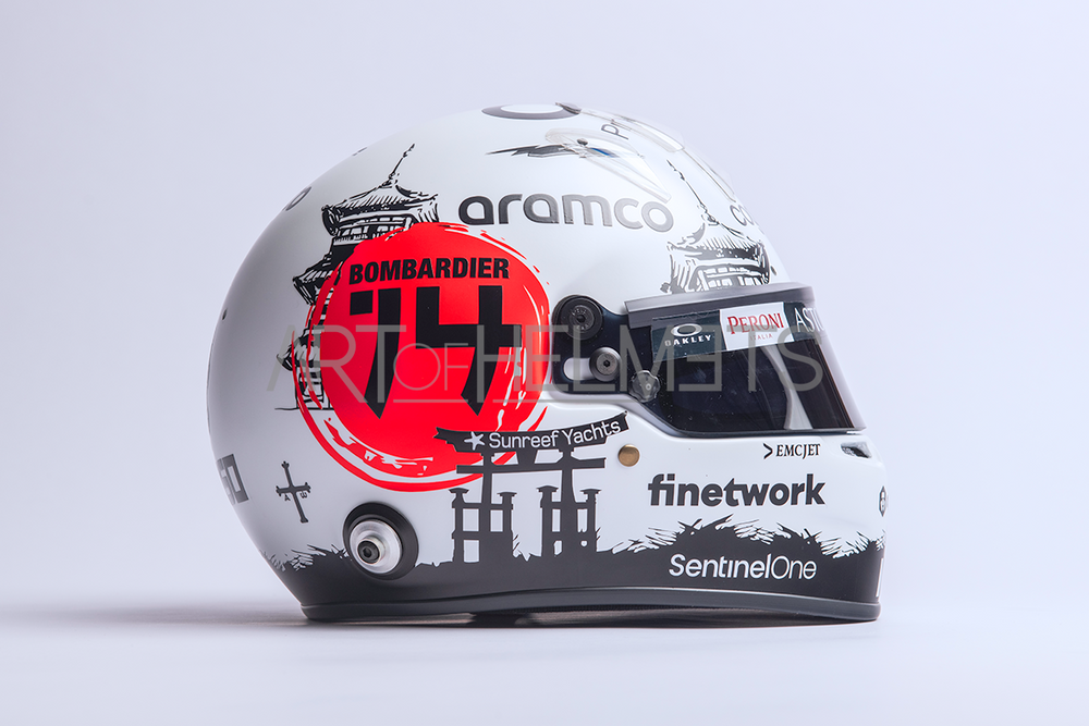 Fernando Alonso 2023 Suzuka GP Formula One Full-Size 1:1 Replica Helmet