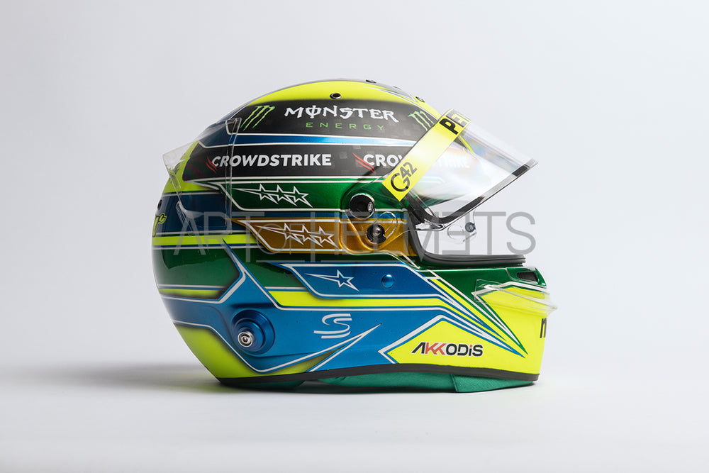 Lewis Hamilton 2023 Brazil Grand Prix F1 Full-Size 1:1 Replica Helmet