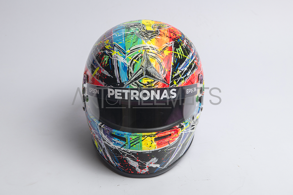 Lewis Hamilton 2021 Qatar GP Art Custom Full-Size 1:1 Replica Helmet by Montesano.