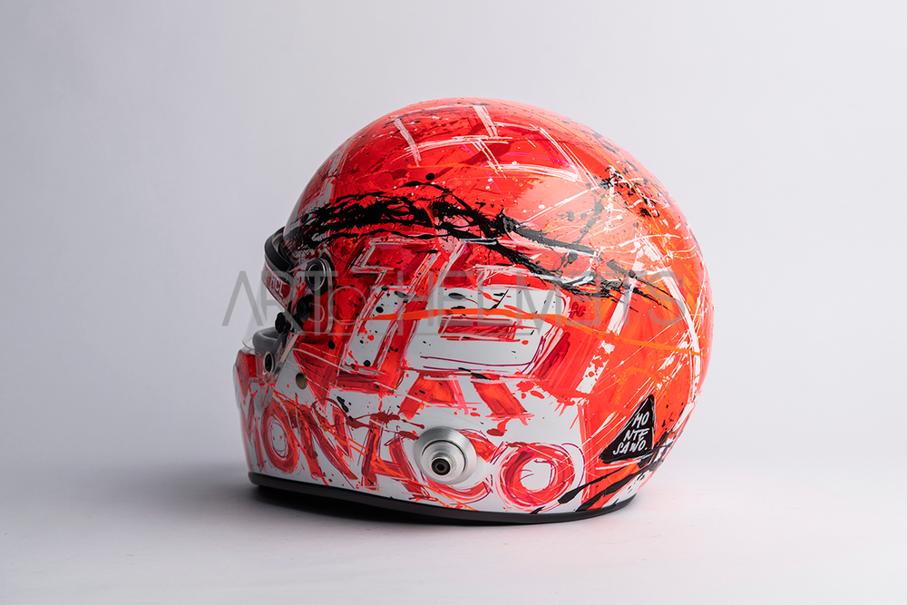 Charles Leclerc 2024 Winner Monaco Grand Prix Helmet - Hand Painted by Daniela Montesano