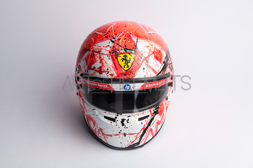 Charles Leclerc 2024 Winner Monaco Grand Prix Helmet - Hand Painted by Daniela Montesano