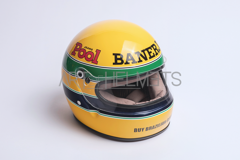 Ayrton Senna 1983 FIRST FORMULA 1 TEST Full-Size 1:1 Replica Helmet