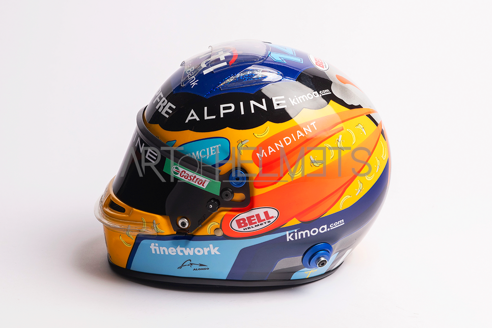 Fernando Alonso 2021 USA Grand Prix F1 Full-Size 1:1 Replica Helmet