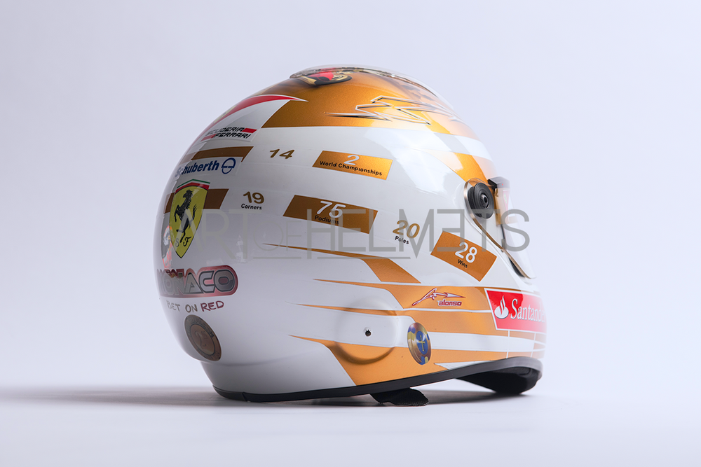 Fernando Alonso 2012 F1 Monaco Grand Prix Full-Size 1:1 Replica Helmet