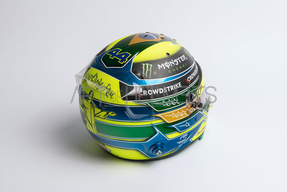 Lewis Hamilton 2023 Brazil Grand Prix F1 Full-Size 1:1 Replica Helmet