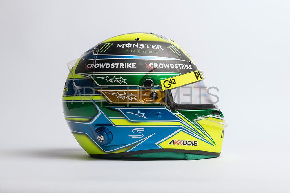 Lewis Hamilton 2023 Brazil Grand Prix F1 Full-Size 1:1 Replica Helmet