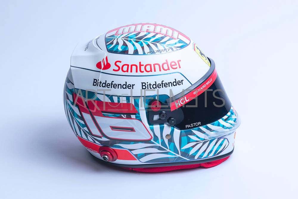 Charles Leclerc 2023 Miami Grand Prix F1 Full-Size 1:1 Replica Helmet