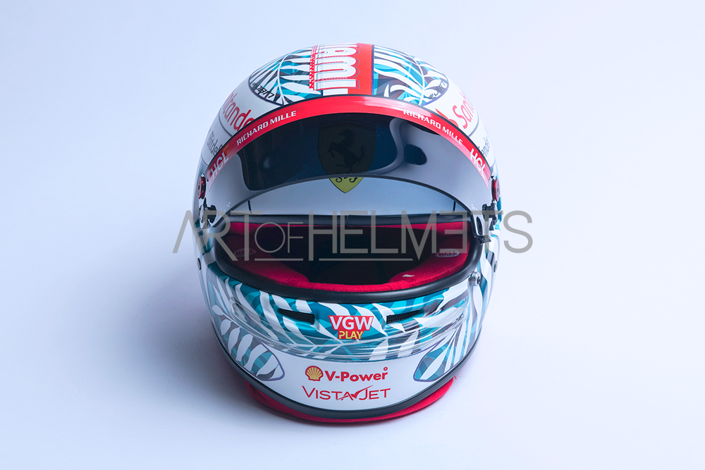 Charles Leclerc 2023 Miami Grand Prix F1 Full-Size 1:1 Replica Helmet