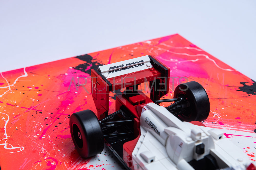 McLaren MP4/4 Ayrton Senna 1988 Lego Art "Iconic Splash" by Montesano.