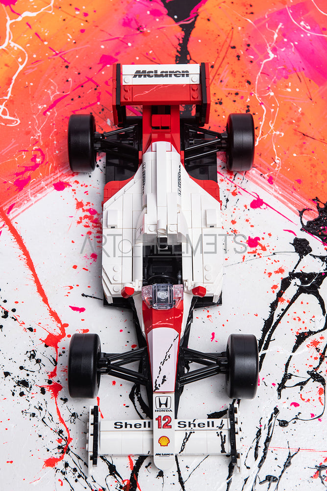 McLaren MP4/4 Ayrton Senna 1988 Lego Art "Iconic Splash" by Montesano.