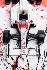 McLaren MP4/4 Ayrton Senna 1988 Lego Art "Iconic Splash" by Montesano.