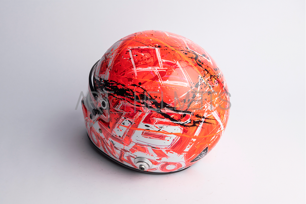 Charles Leclerc 2024 Winner Monaco Grand Prix Helmet - Hand Painted by Daniela Montesano