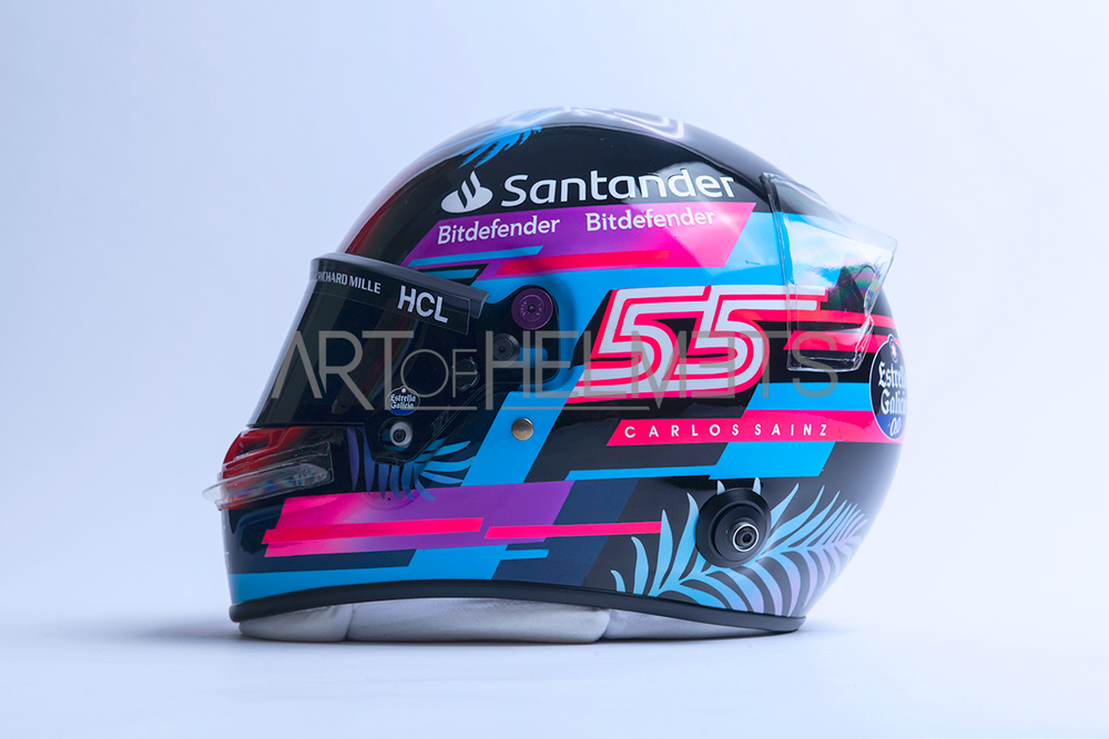 Carlos Sainz 2023 Miami Grand Prix F1 Full-Size 1:1 Replica Helmet